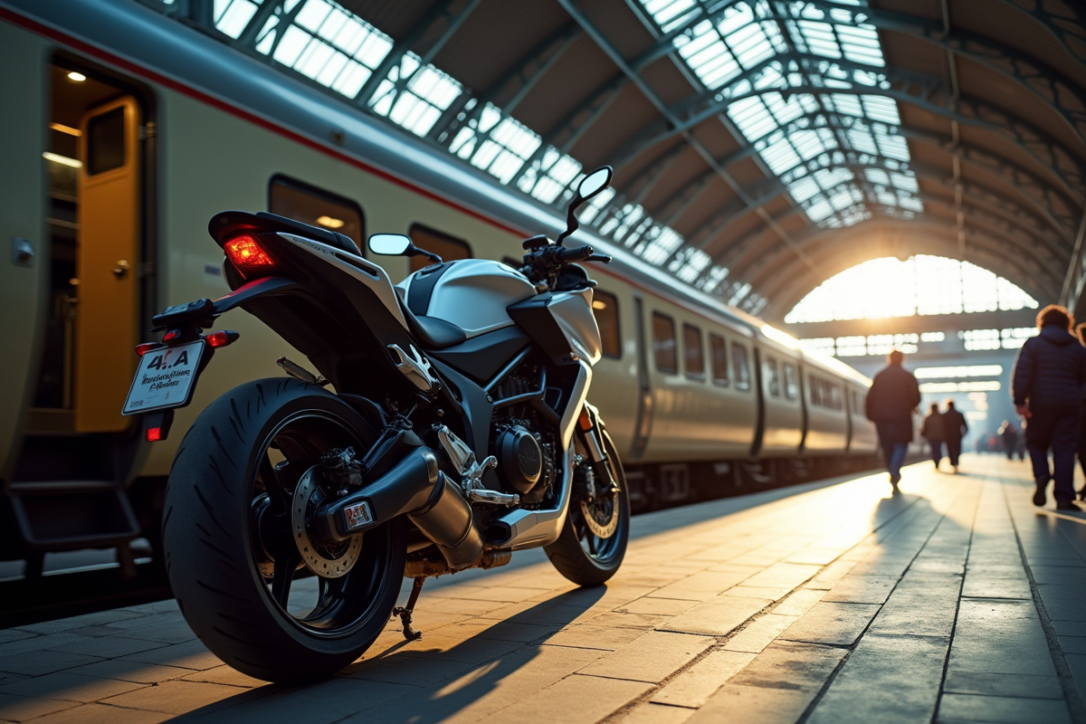 Transport de moto en train : modalités et conditions