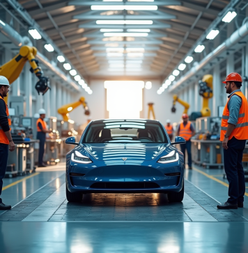 Ligne d'assemblage de voitures électriques en France